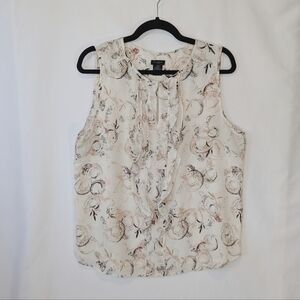 Ann Taylor Factory Flowy Tank with Keyhole, Women's Size L